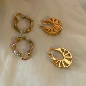 One gold hoops
